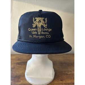 Vintage Fort Morgan, CO Queen Lounge Black Hat/Cap HGTV HomeTown Takeover 2 Site